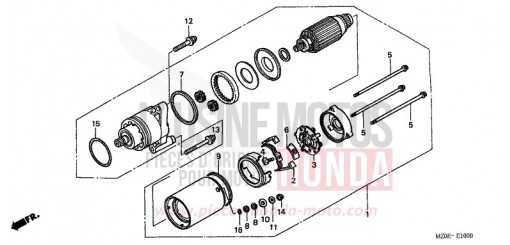 MOTEUR DE DEMARRAGE GL1500C2 de 2002